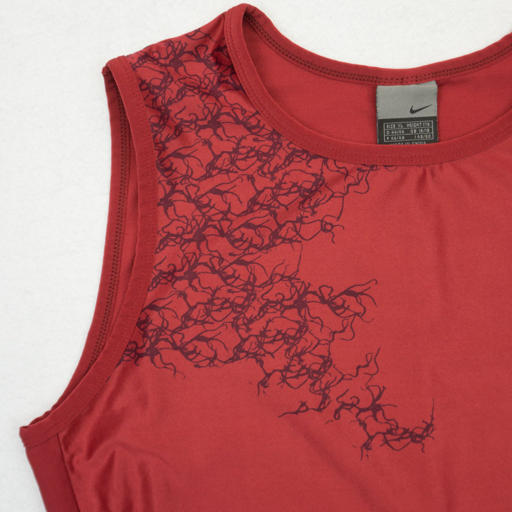 Nike Dri-Fit Vintage Y2K Silver Tag Червен Потник