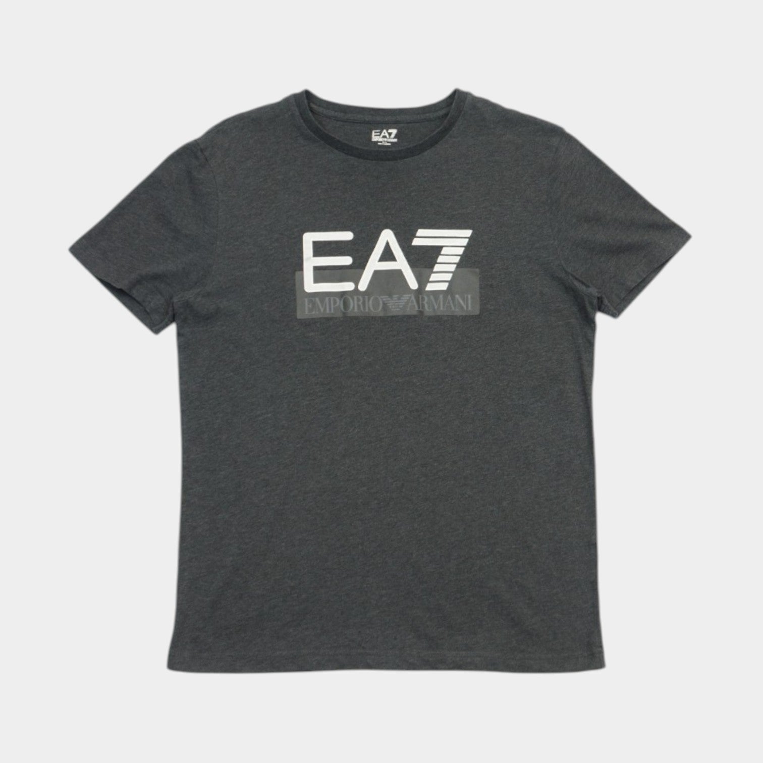 EA7 Emporio Armani Сива Тениска с Голямо Лого