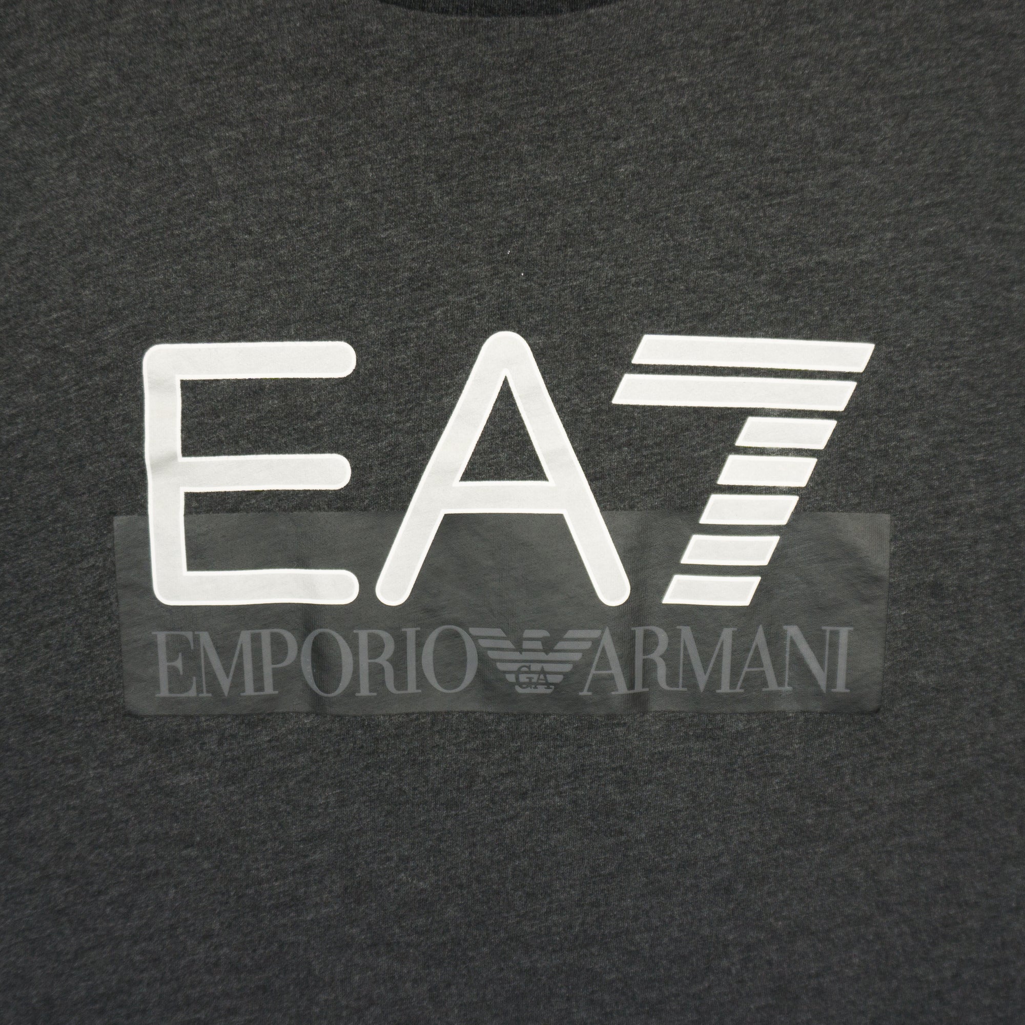 EA7 Emporio Armani Сива Тениска с Голямо Лого