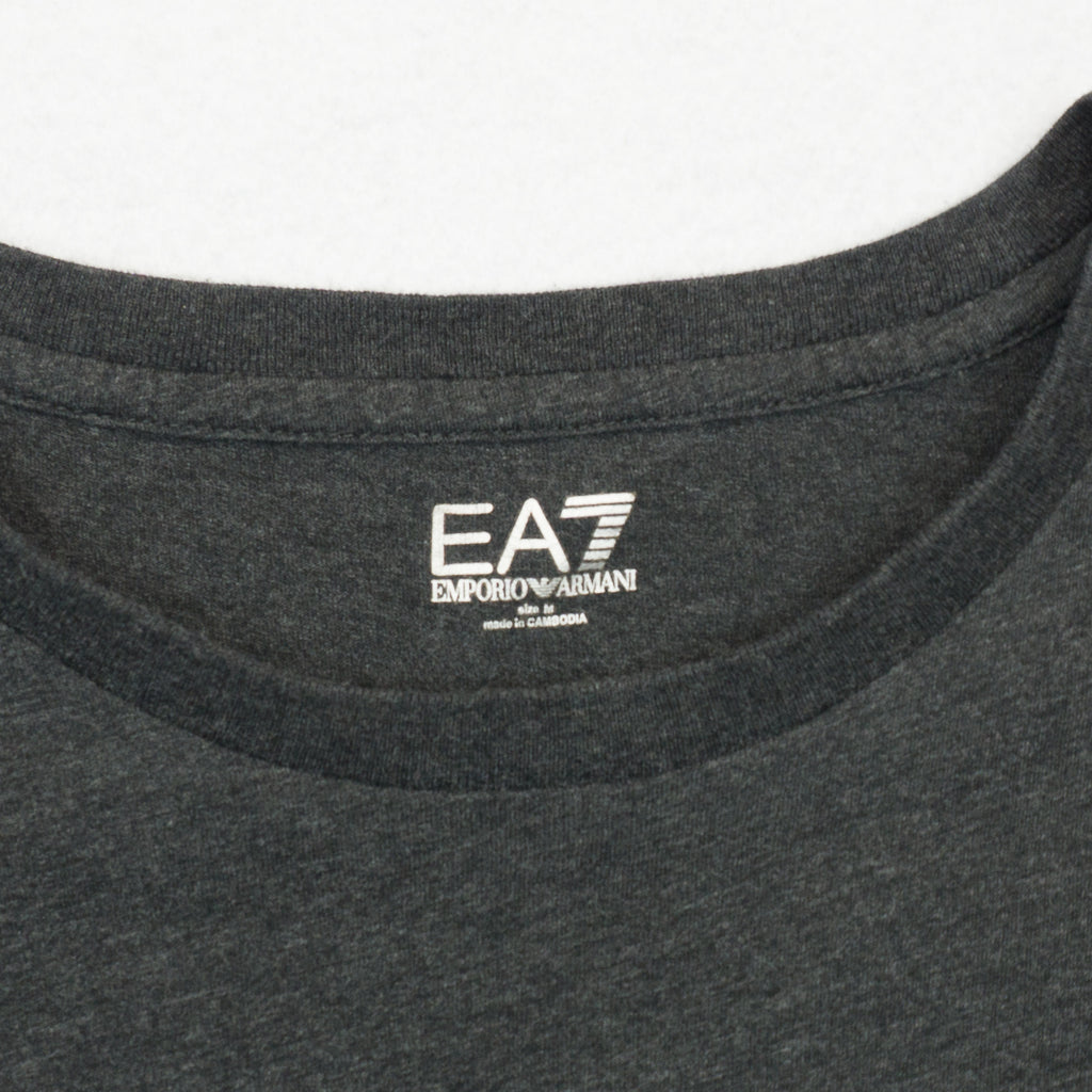 EA7 Emporio Armani Сива Тениска с Голямо Лого