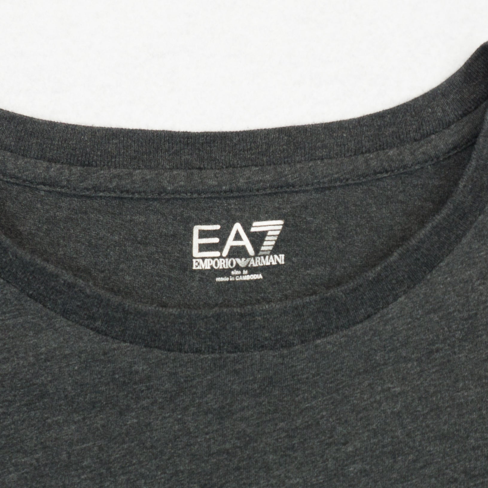 EA7 Emporio Armani Сива Тениска с Голямо Лого