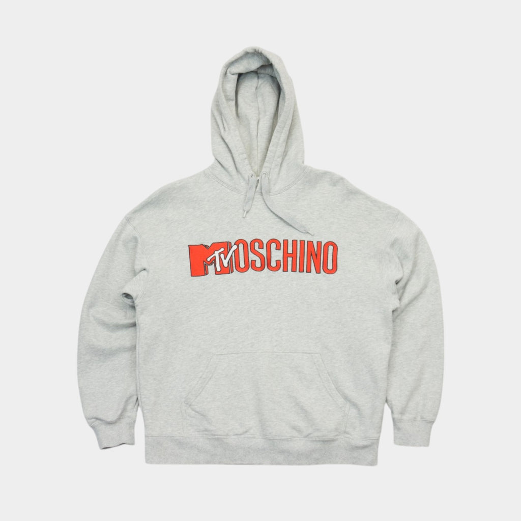 H&M X Moschino MTV Сив Суичър с Голямо Бродирано Лого