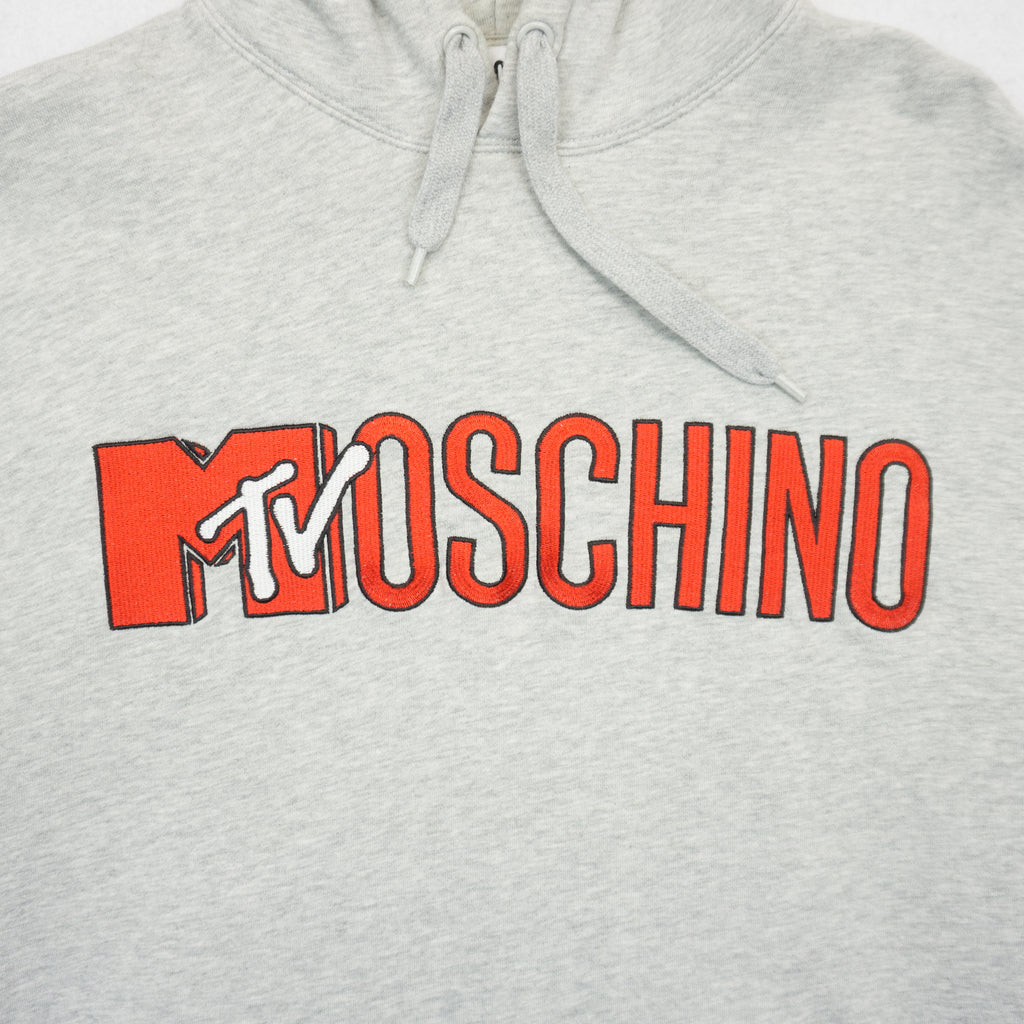 H&M X Moschino MTV Сив Суичър с Голямо Бродирано Лого