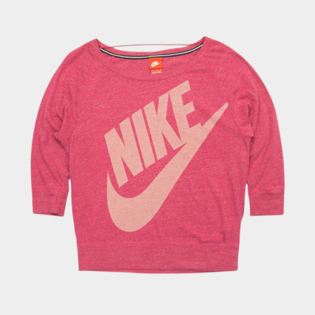 Nike Розова Блуза с Голямо Лого