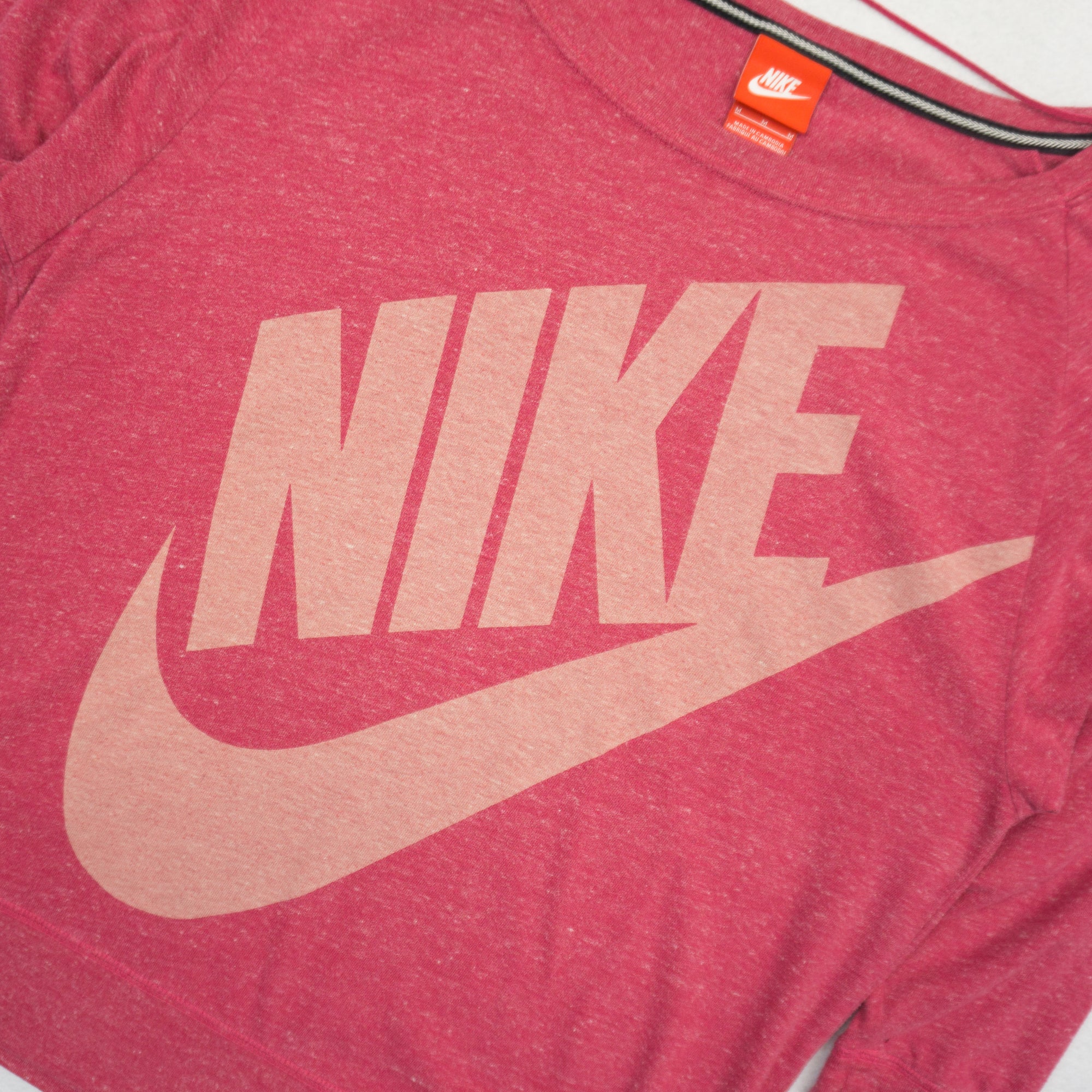 Nike Розова Блуза с Голямо Лого