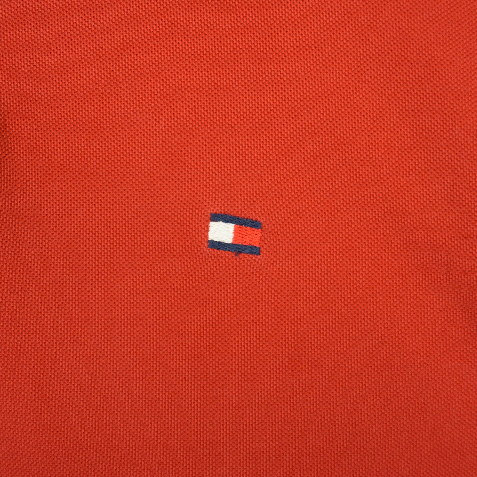 Tommy Hilfiger Vintage Червена Тениска с Яка и Бродирано Лого