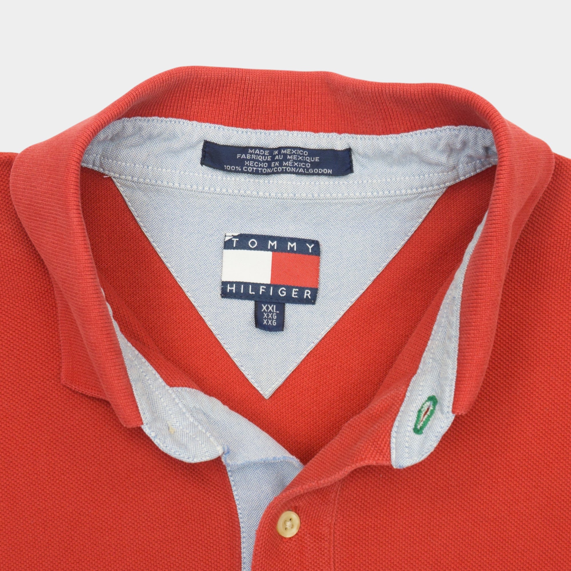 Tommy Hilfiger Vintage Червена Тениска с Яка и Бродирано Лого