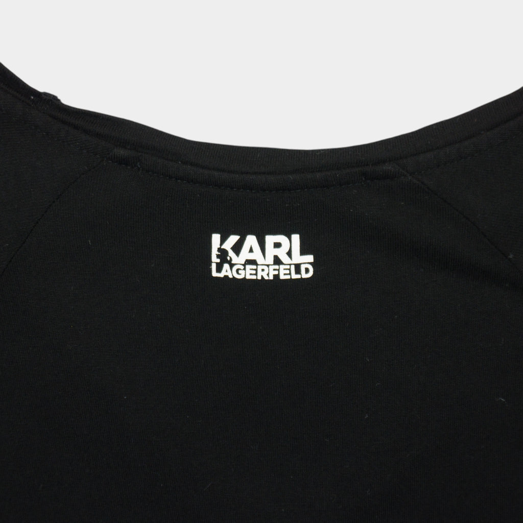 Karl Lagerfeld Черна Тениска с Малко Лого