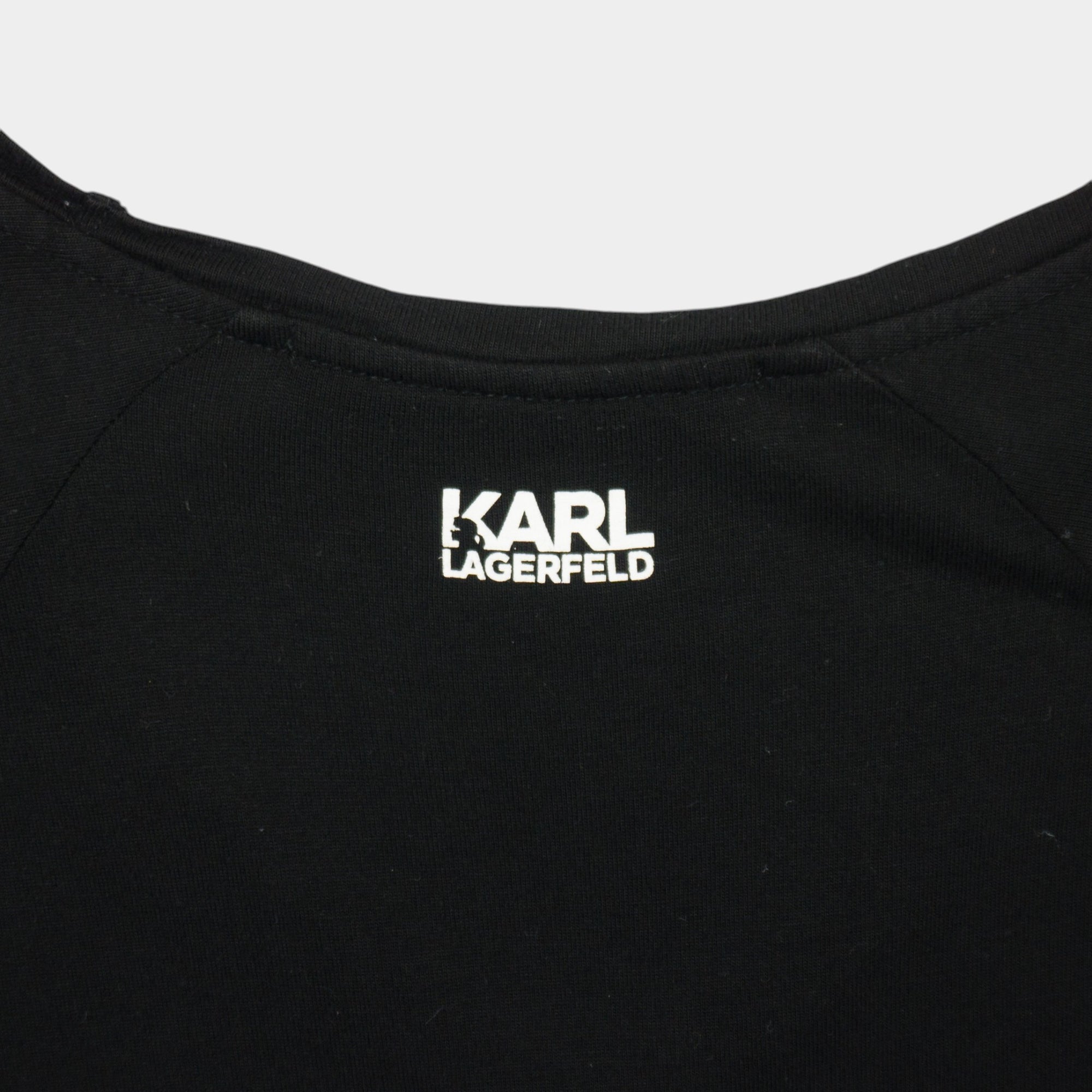 Karl Lagerfeld Черна Тениска с Малко Лого
