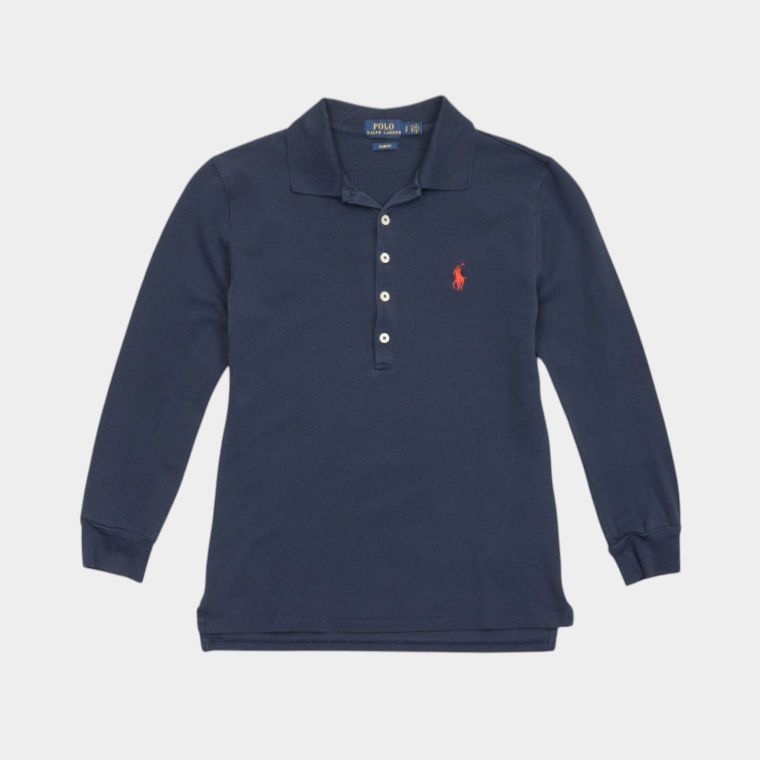 Polo Ralph Lauren Тъмно Синя Блуза с Яка и Бродирано Лого