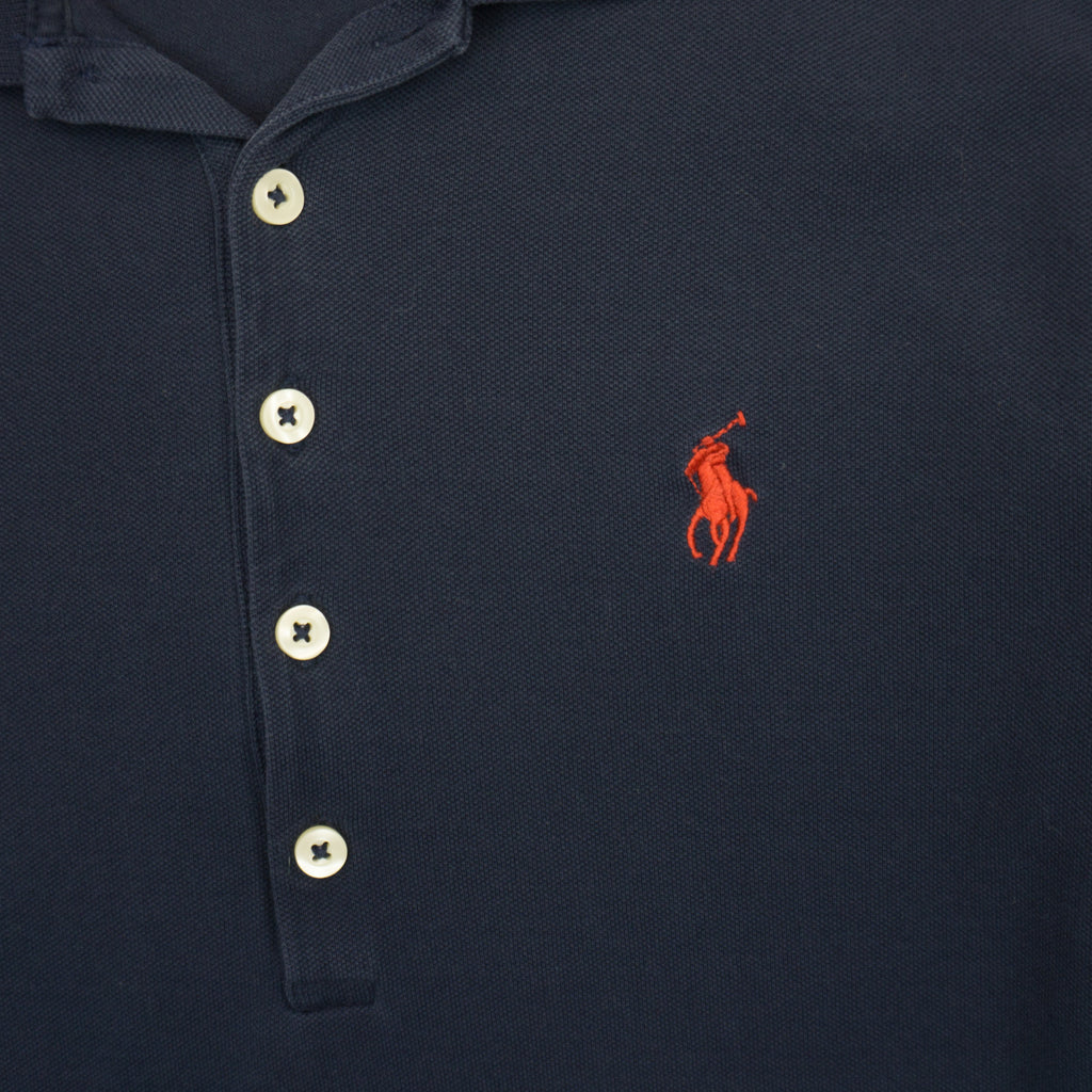 Polo Ralph Lauren Тъмно Синя Блуза с Яка и Бродирано Лого