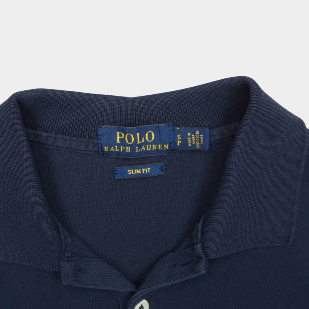 Polo Ralph Lauren Тъмно Синя Блуза с Яка и Бродирано Лого