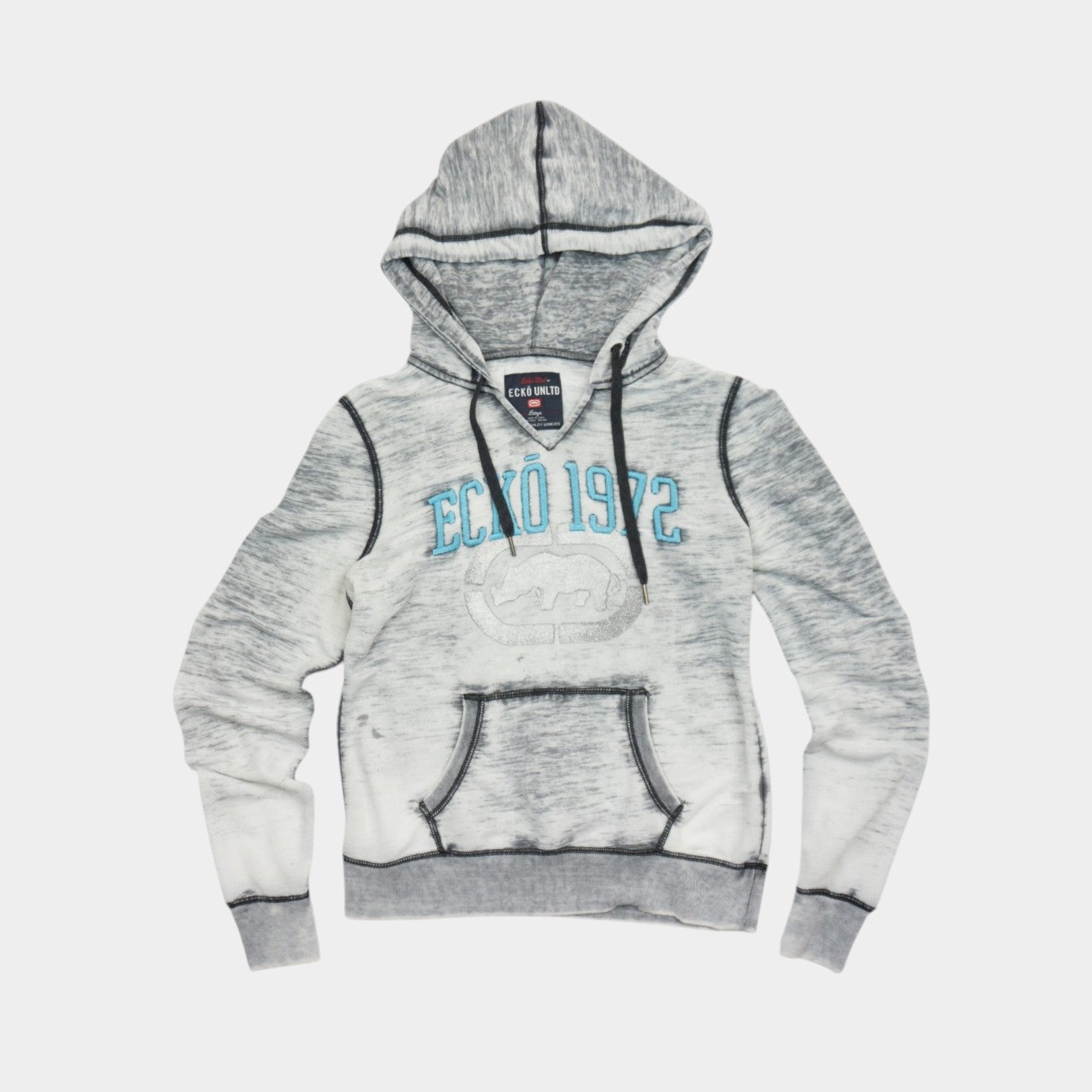Ecko Unltd. Y2K Сив Суичър с Голямо Лого