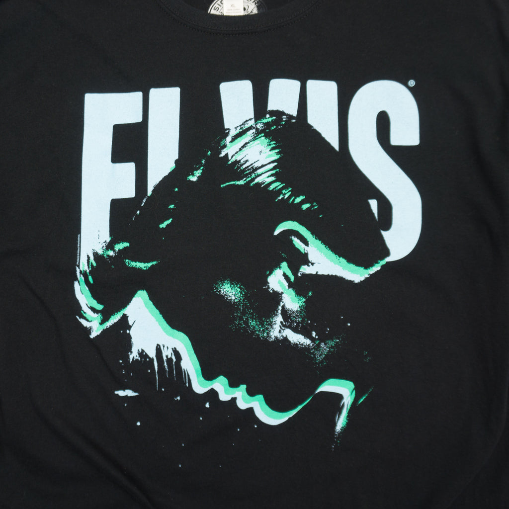 Gildan Elvis Presley Черна Тениска с Графика