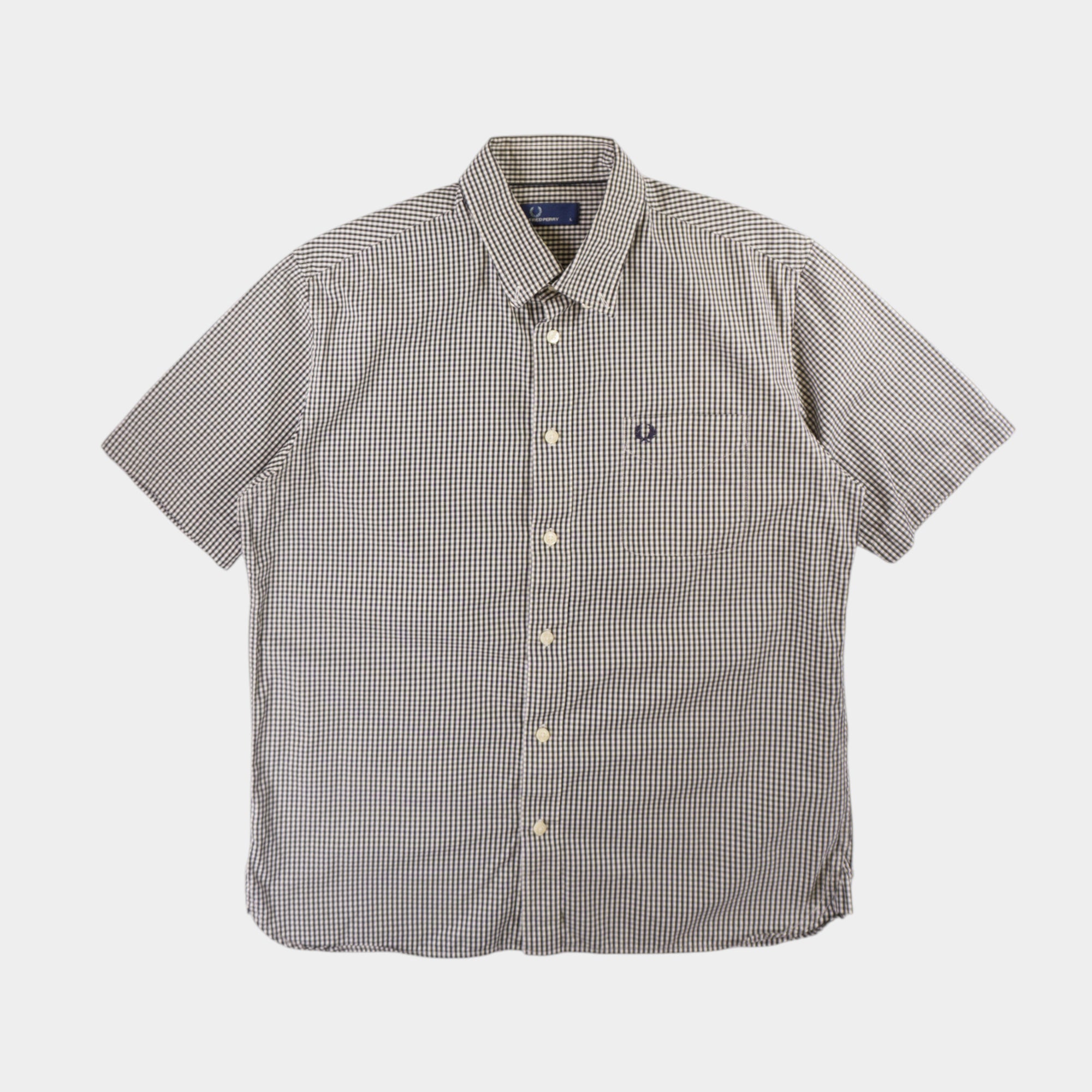 Fred Perry Карирана Риза с Къс Ръкав