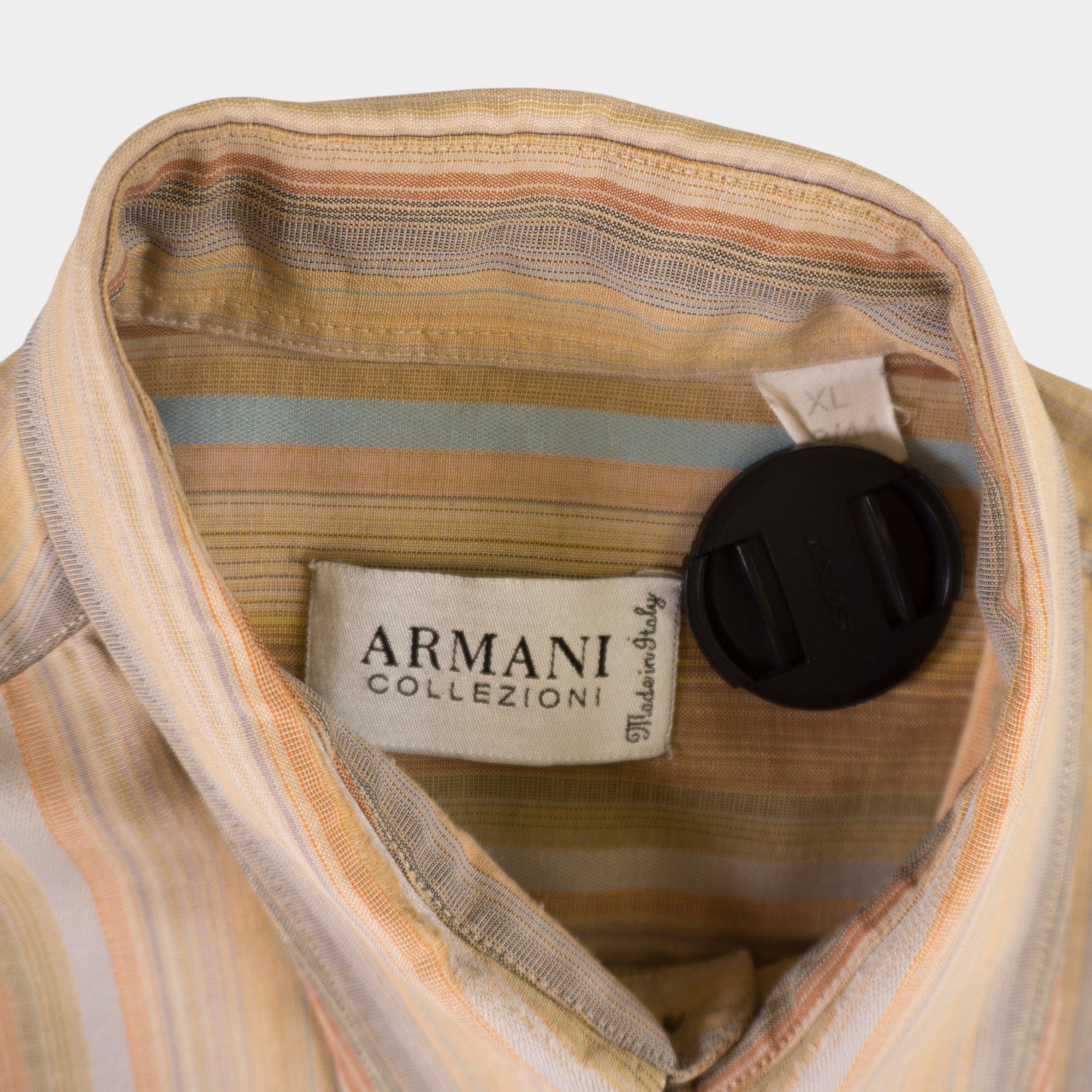 Armani Collezioni Винтидж 2000-те Раирана Риза с Къс Ръкав