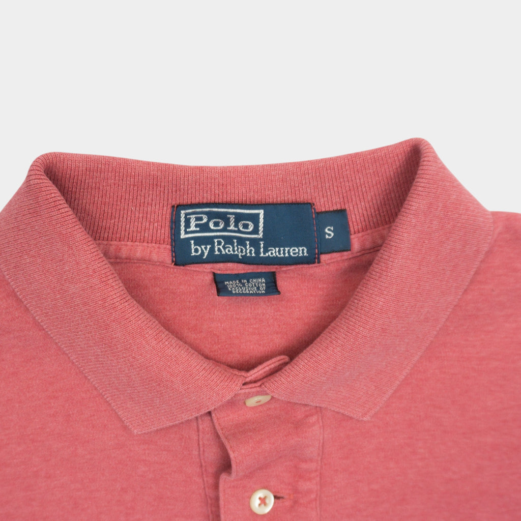 Polo Ralph Lauren Vintage Розова Тениска с Яка и Бродирано Лого