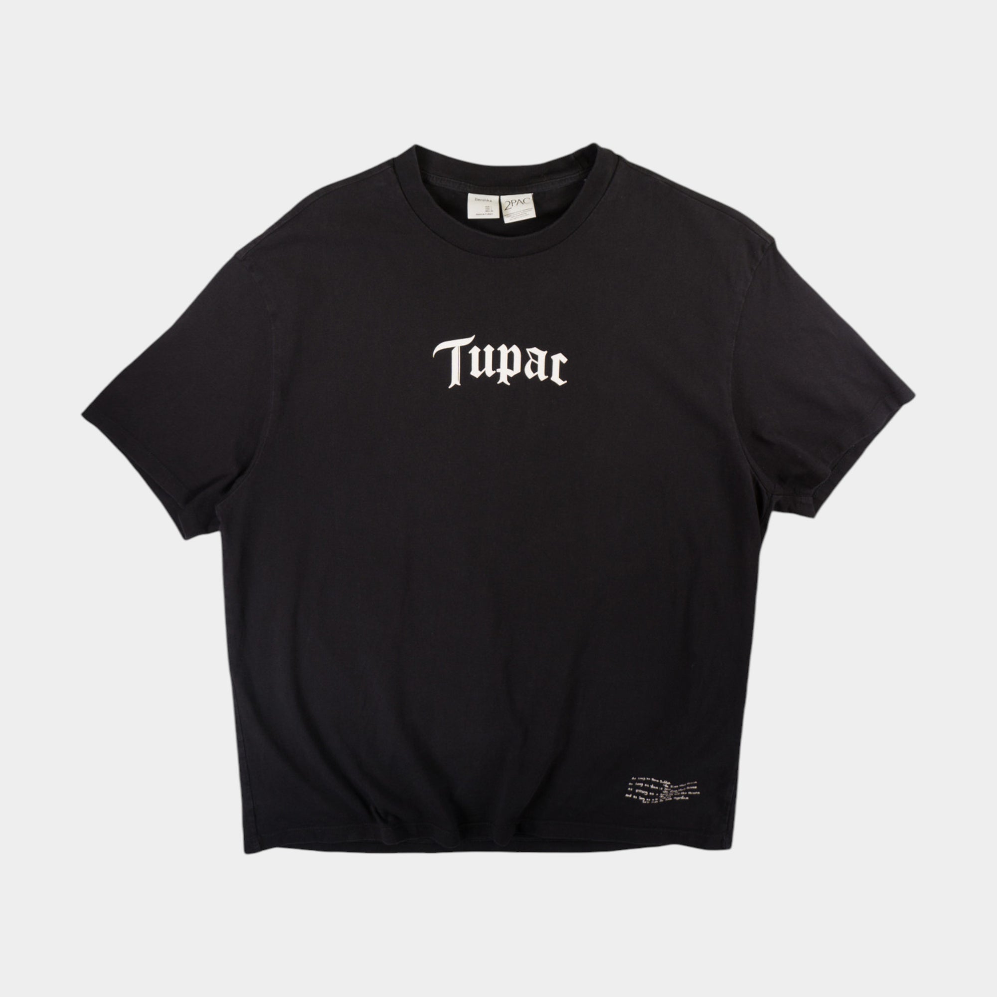 Bershka x 2Pac Черна Тениска