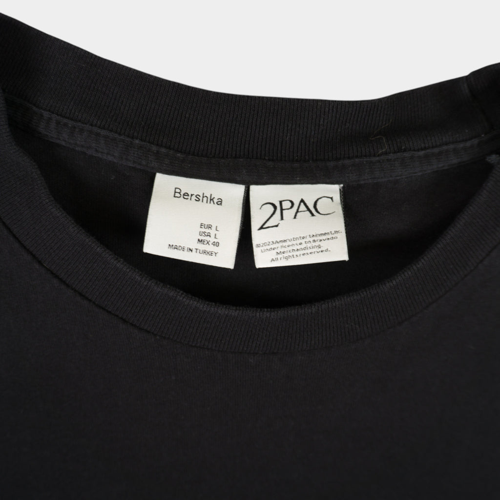 Bershka x 2Pac Черна Тениска