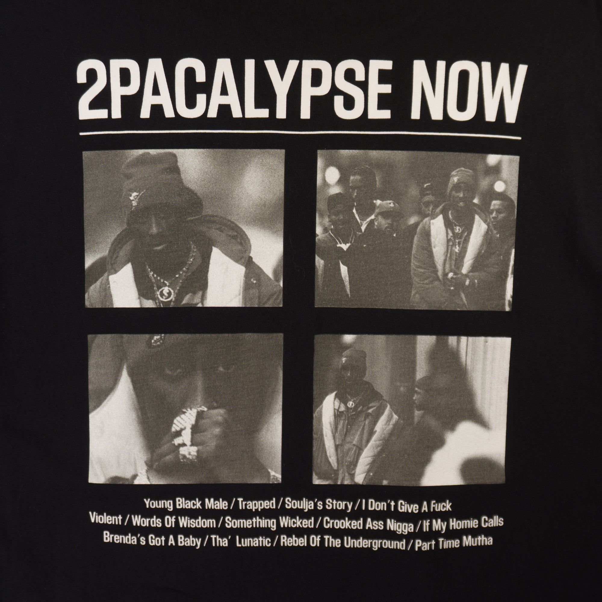 Bershka x 2Pac Черна Тениска
