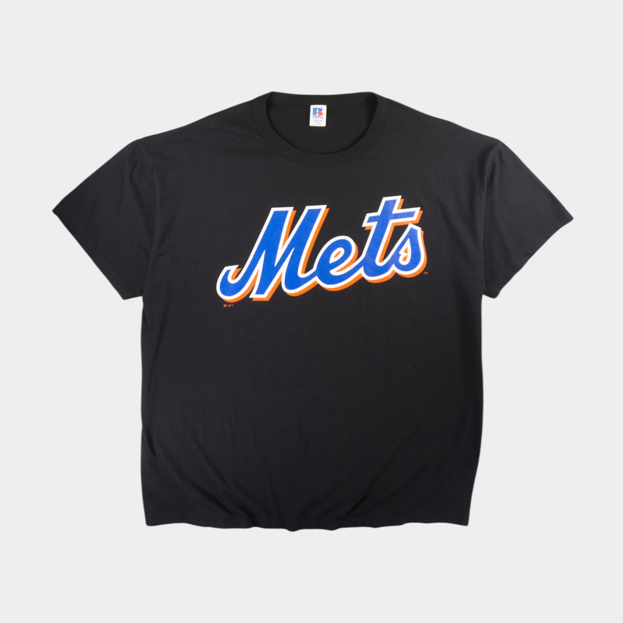 Russell Athletic Винтидж 2000-те Черна Тениска NY Mets