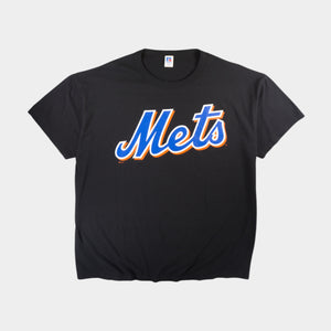 Russell Athletic Винтидж 2000-те Черна Тениска NY Mets