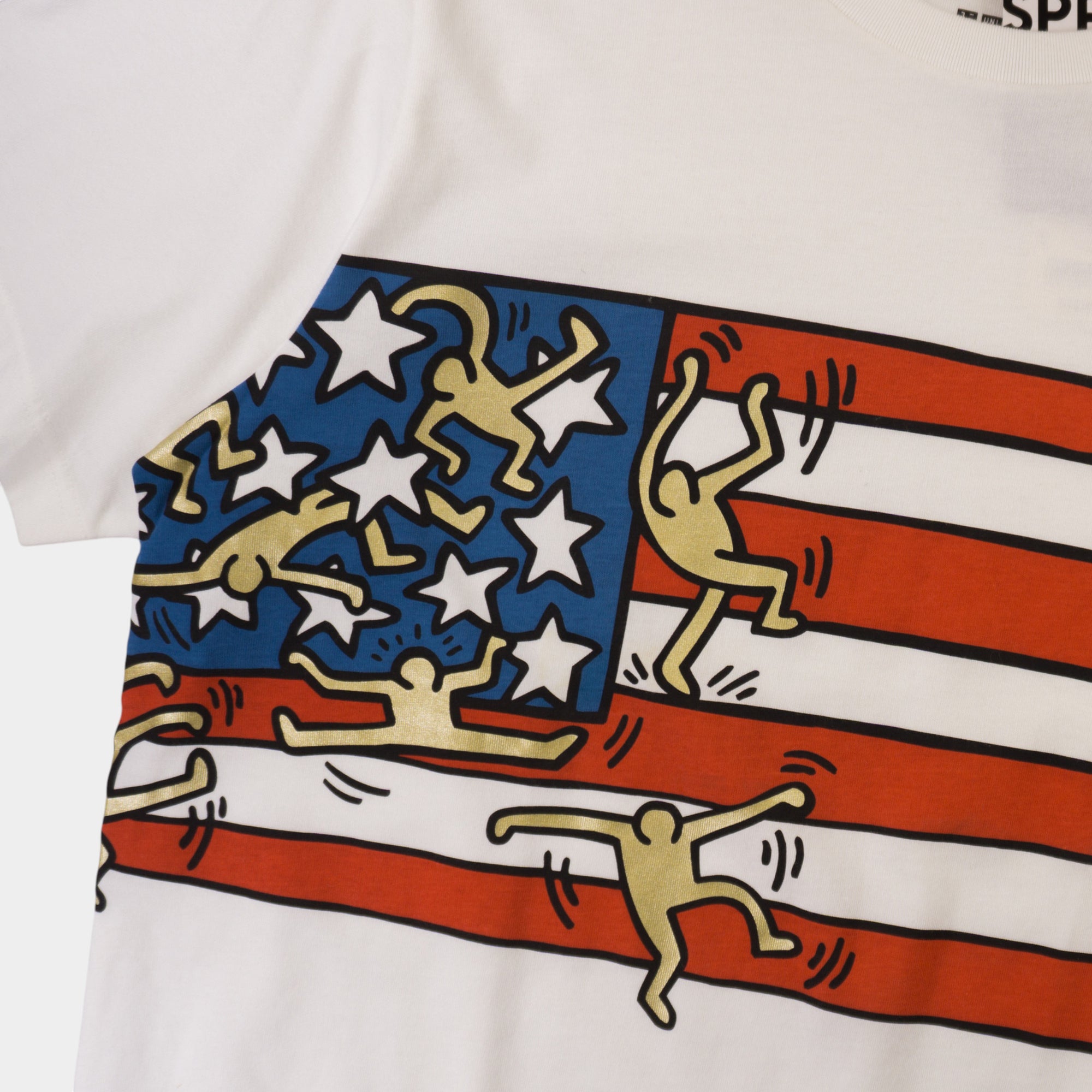 Uniqlo X Keith Haring Бяла Тениска с Графика