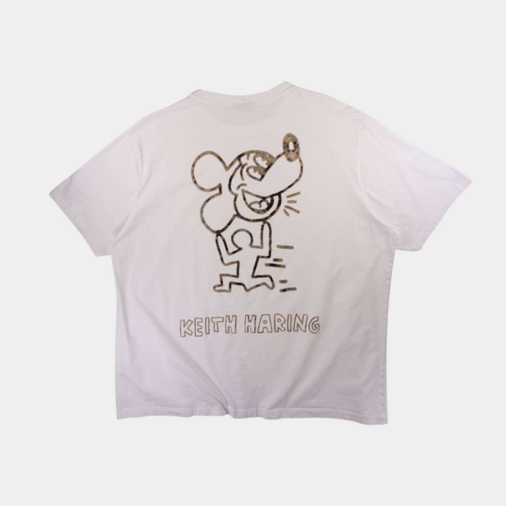 Disney Mickey Mouse x Keith Haring Бяла Тениска с Графика