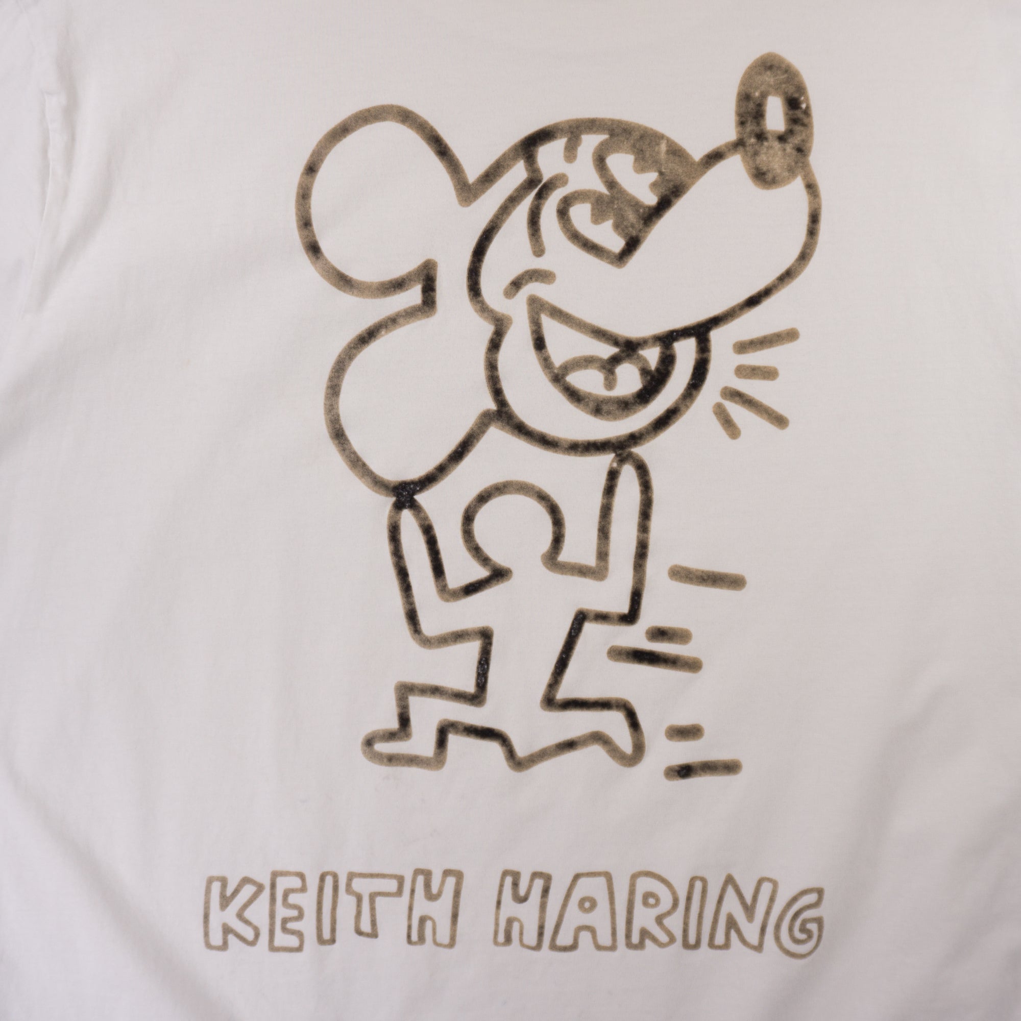Disney Mickey Mouse x Keith Haring Бяла Тениска с Графика
