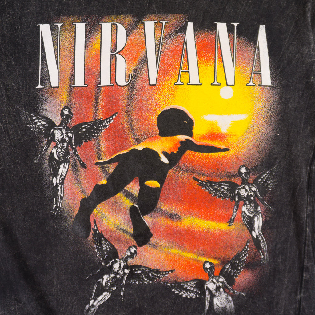 Zara x Nirvana Сива Тениска с Графика