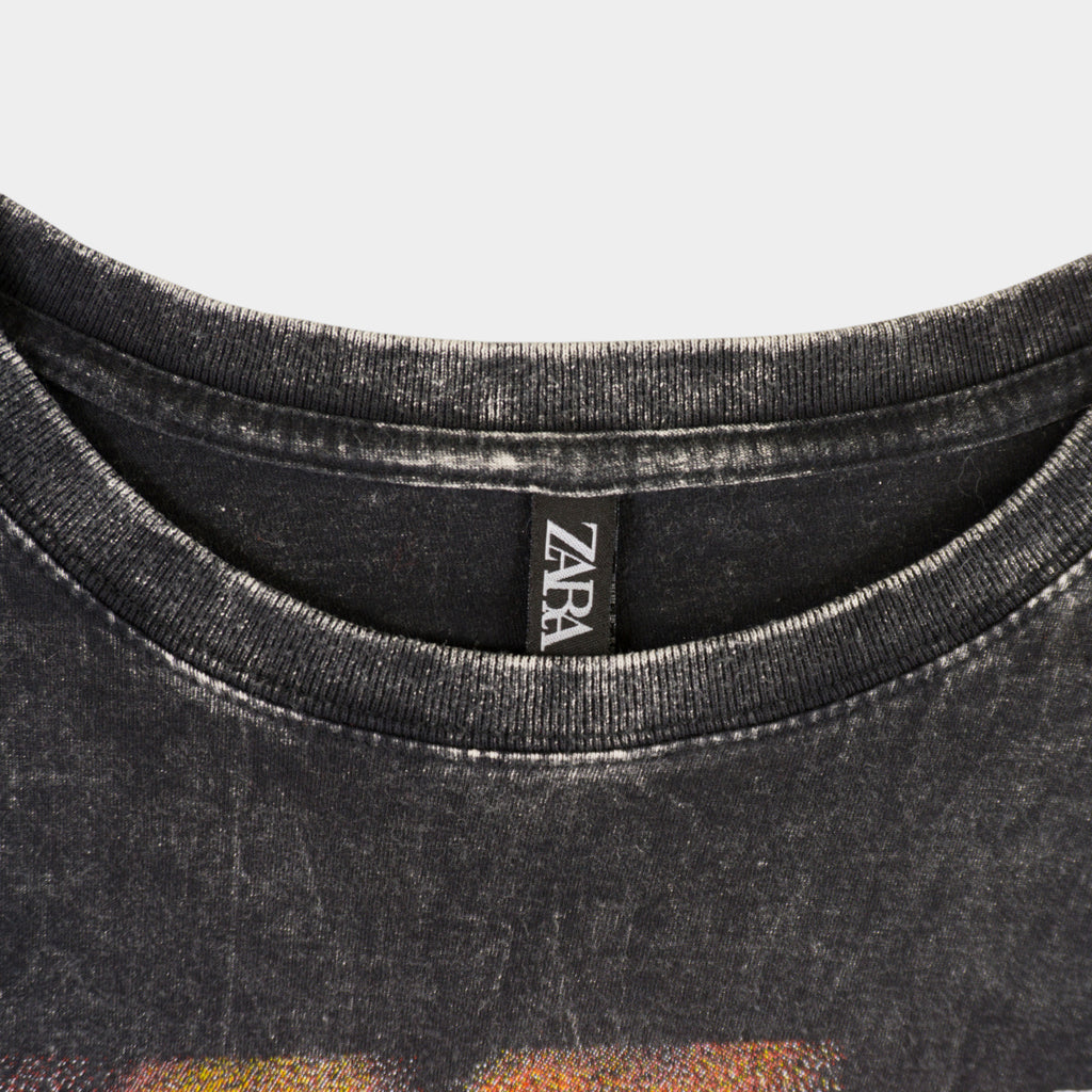 Zara x Nirvana Сива Тениска с Графика