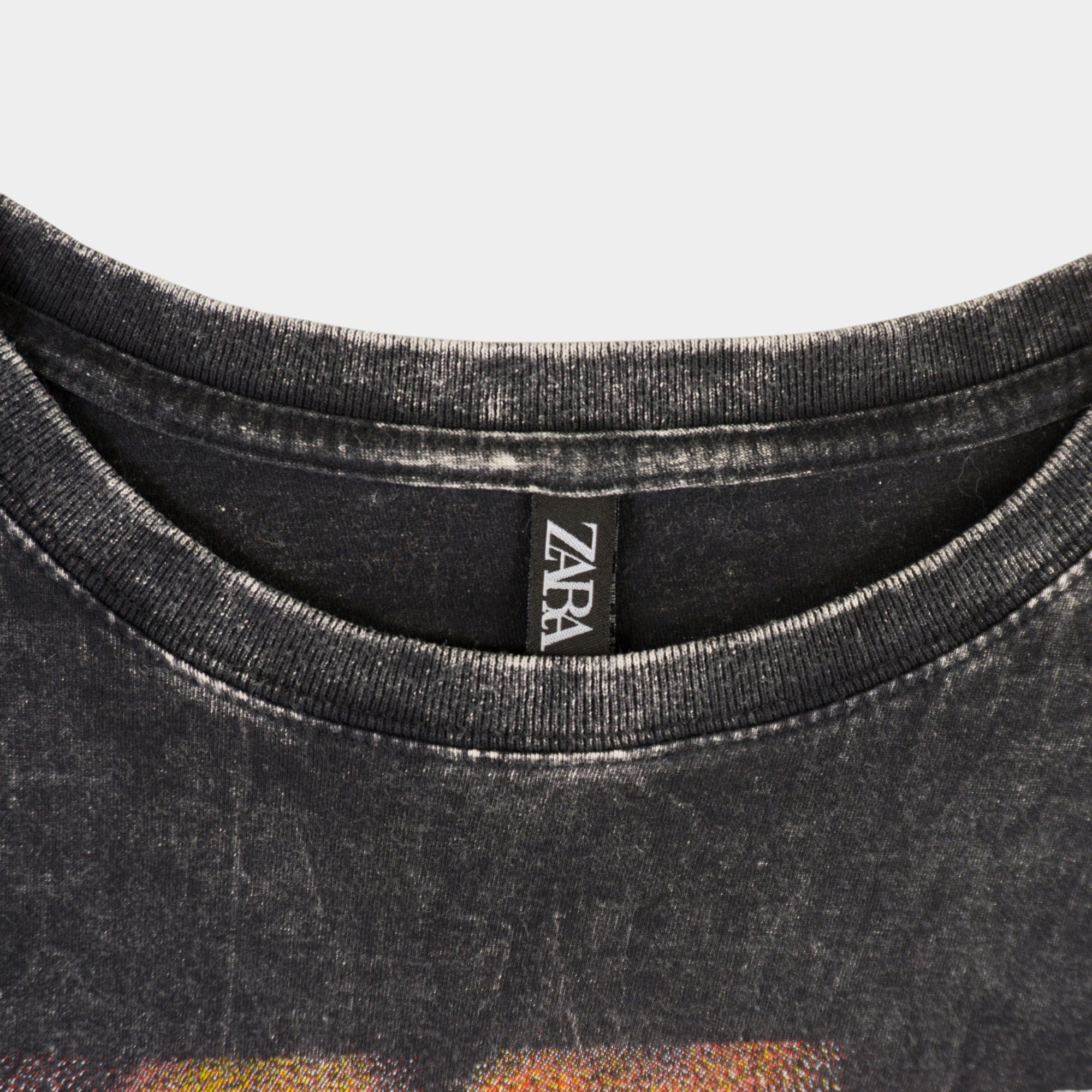 Zara x Nirvana Сива Тениска с Графика