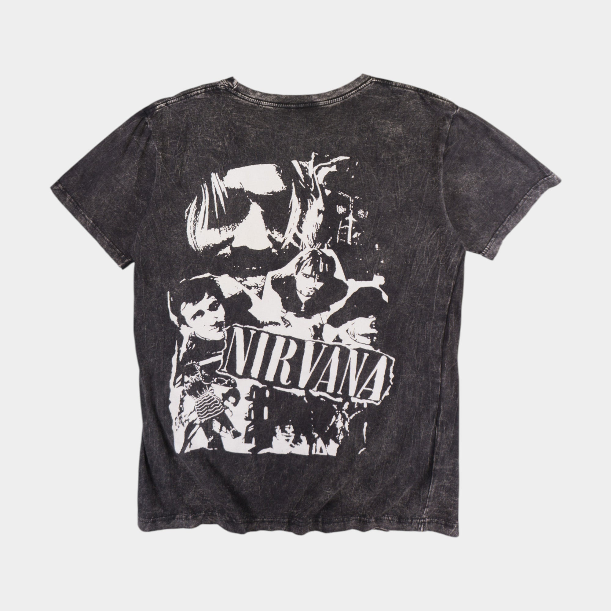 Zara x Nirvana Сива Тениска с Графика