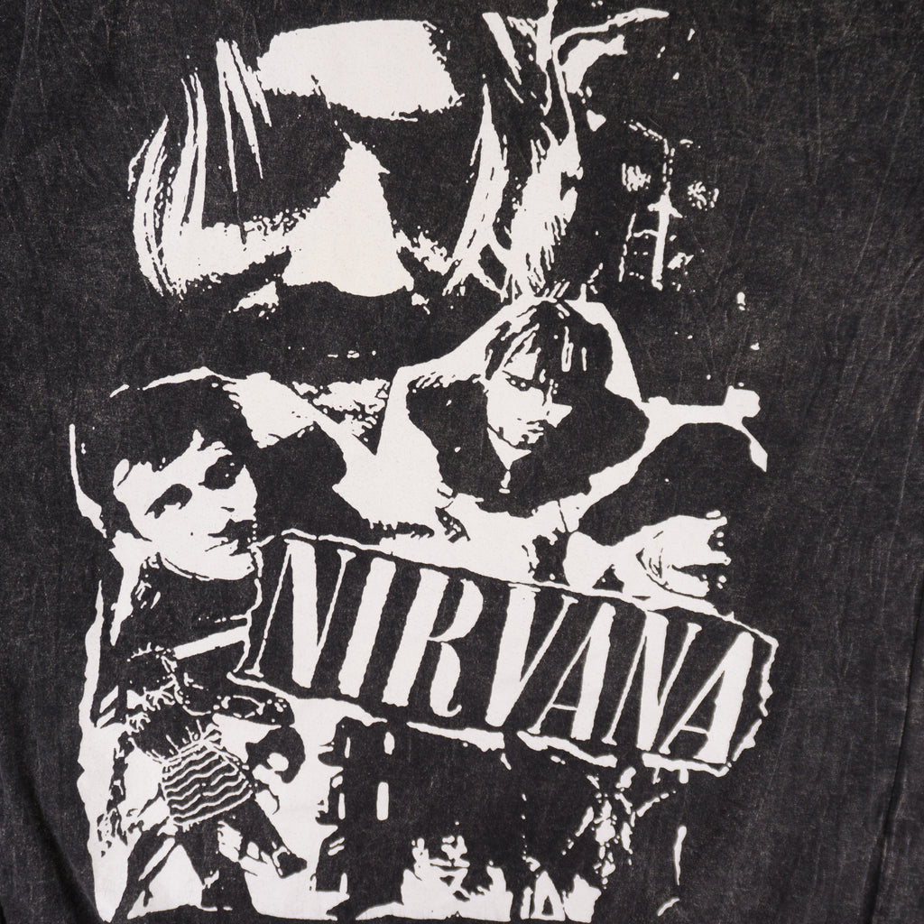 Zara x Nirvana Сива Тениска с Графика
