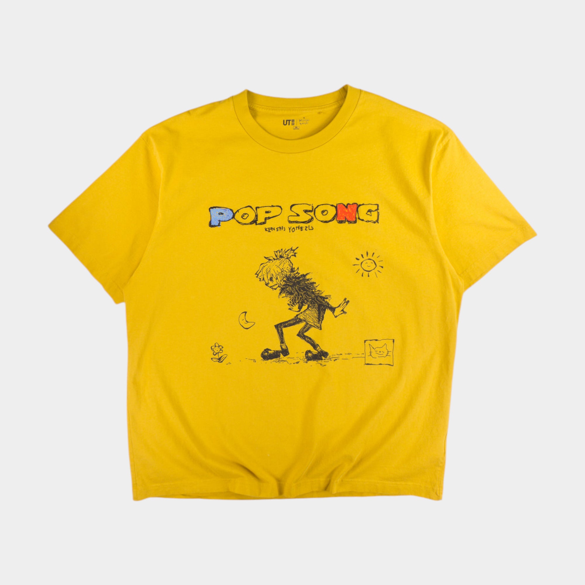 Uniqlo X Kenshi Yonezu Жълта Тениска с Графика