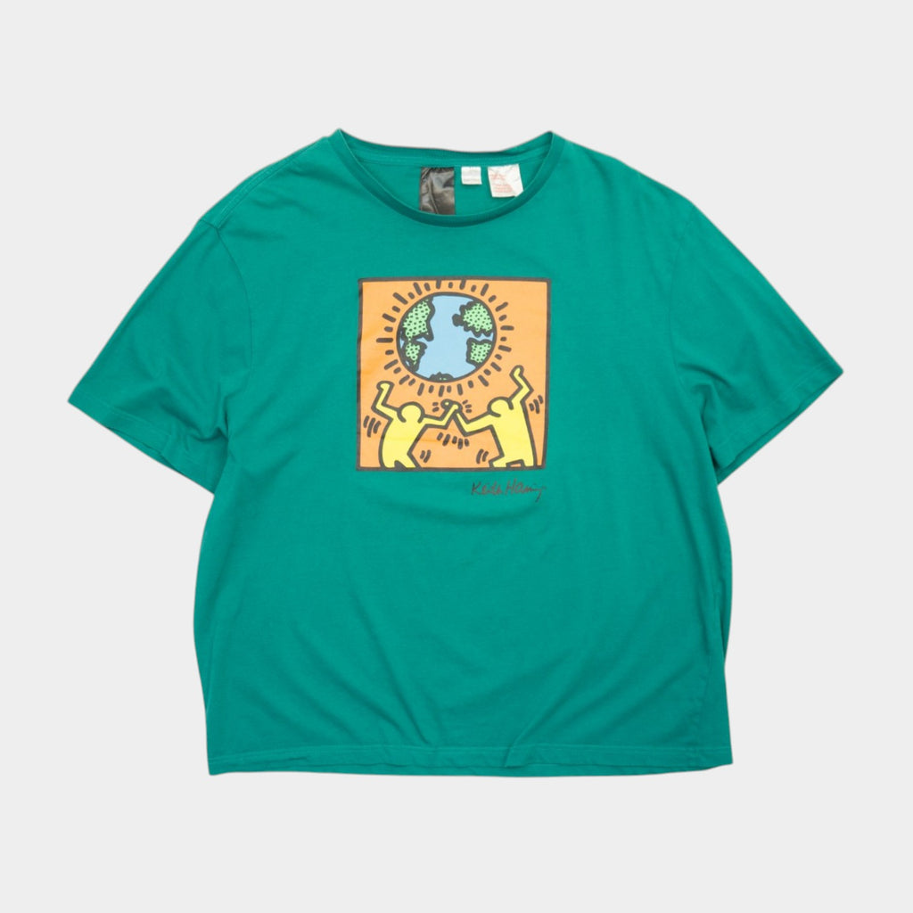 H&M X Keith Haring Зелена Тениска с Графика