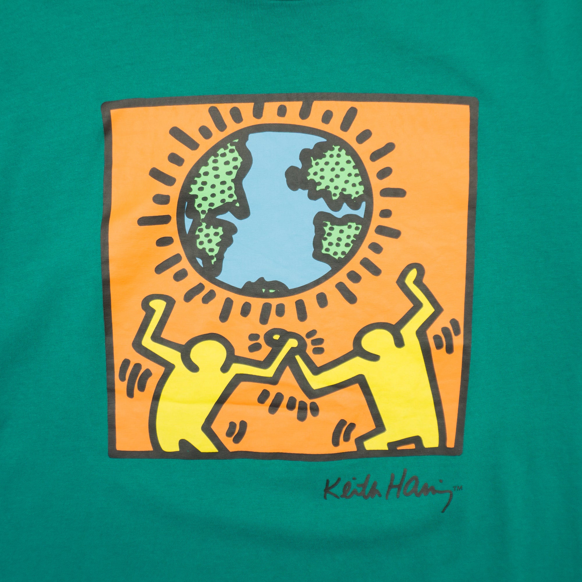 H&M X Keith Haring Зелена Тениска с Графика