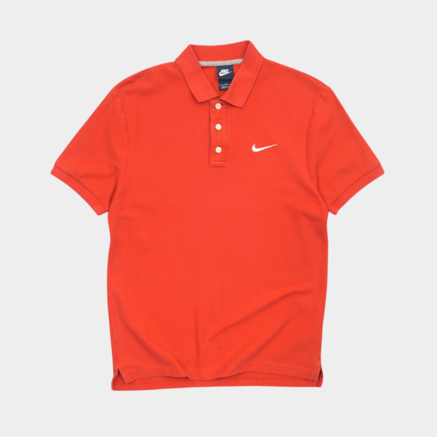 Nike Червена Тениска с Яка и Бродирано Лого