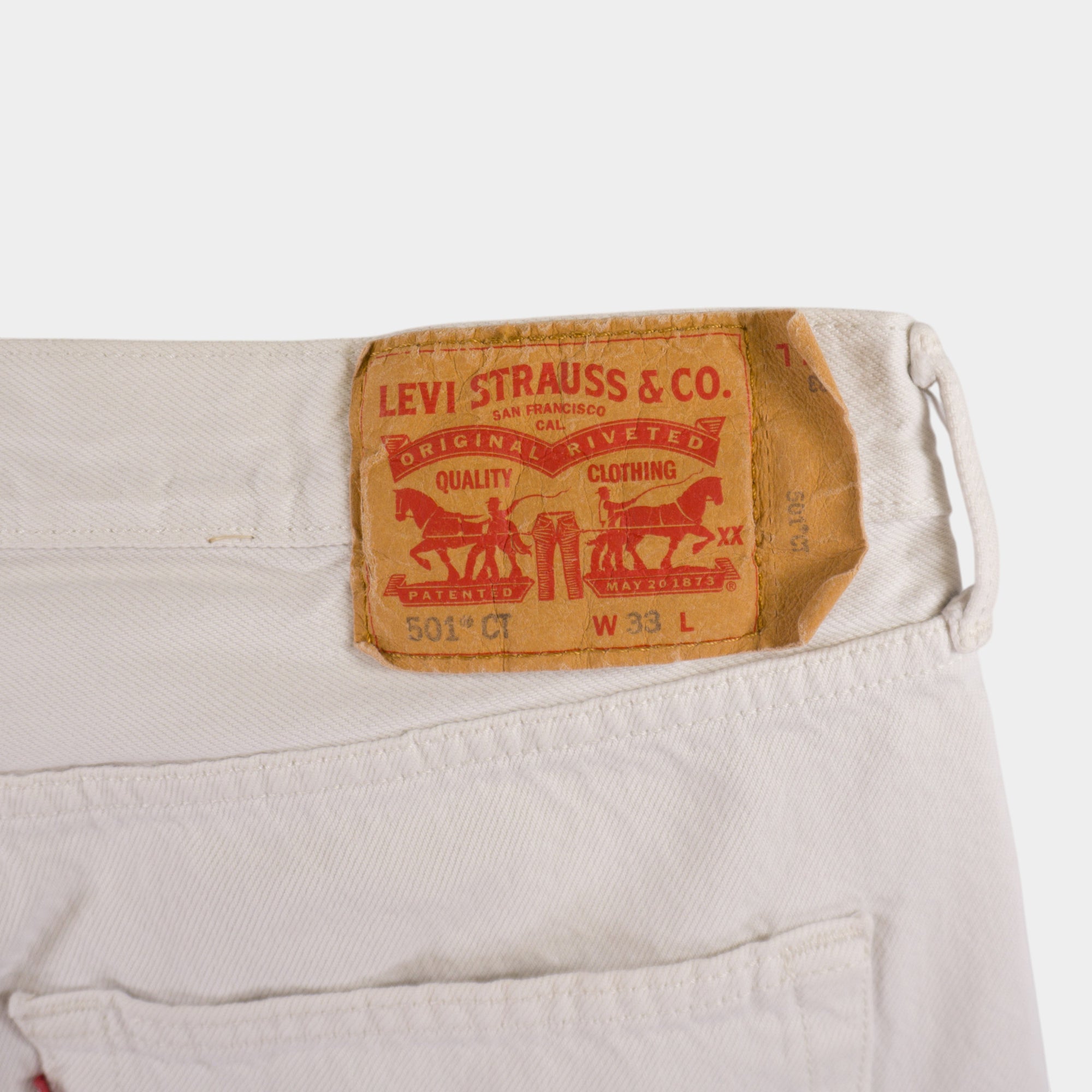 Levi’s 501 Винтидж 2000-те Бели Къси Дънки