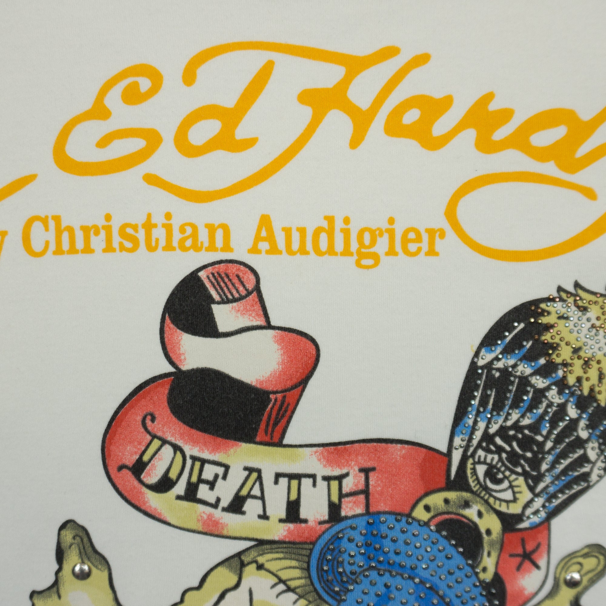 Ed Hardy Vintage Бяла Тениска с Графика