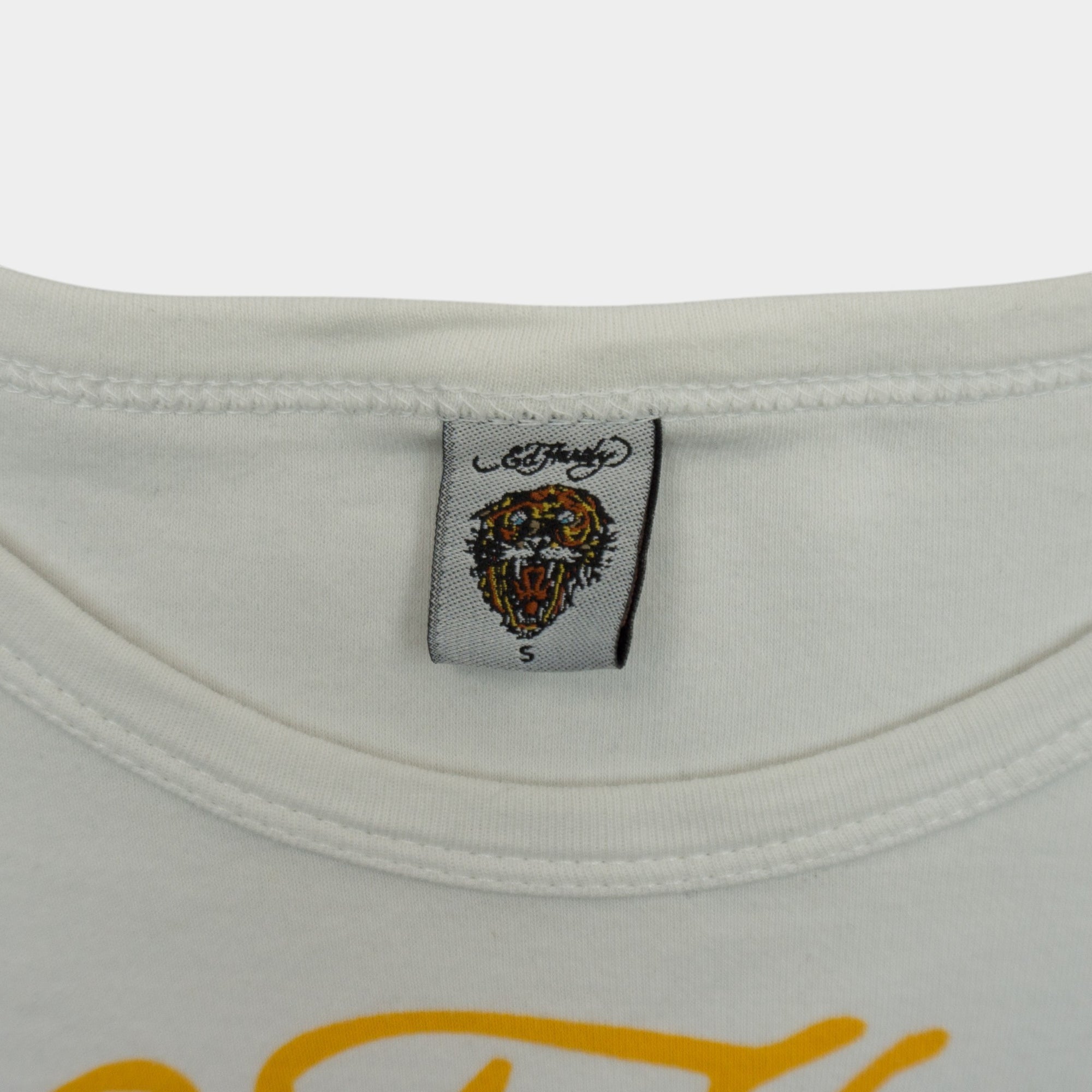 Ed Hardy Vintage Бяла Тениска с Графика