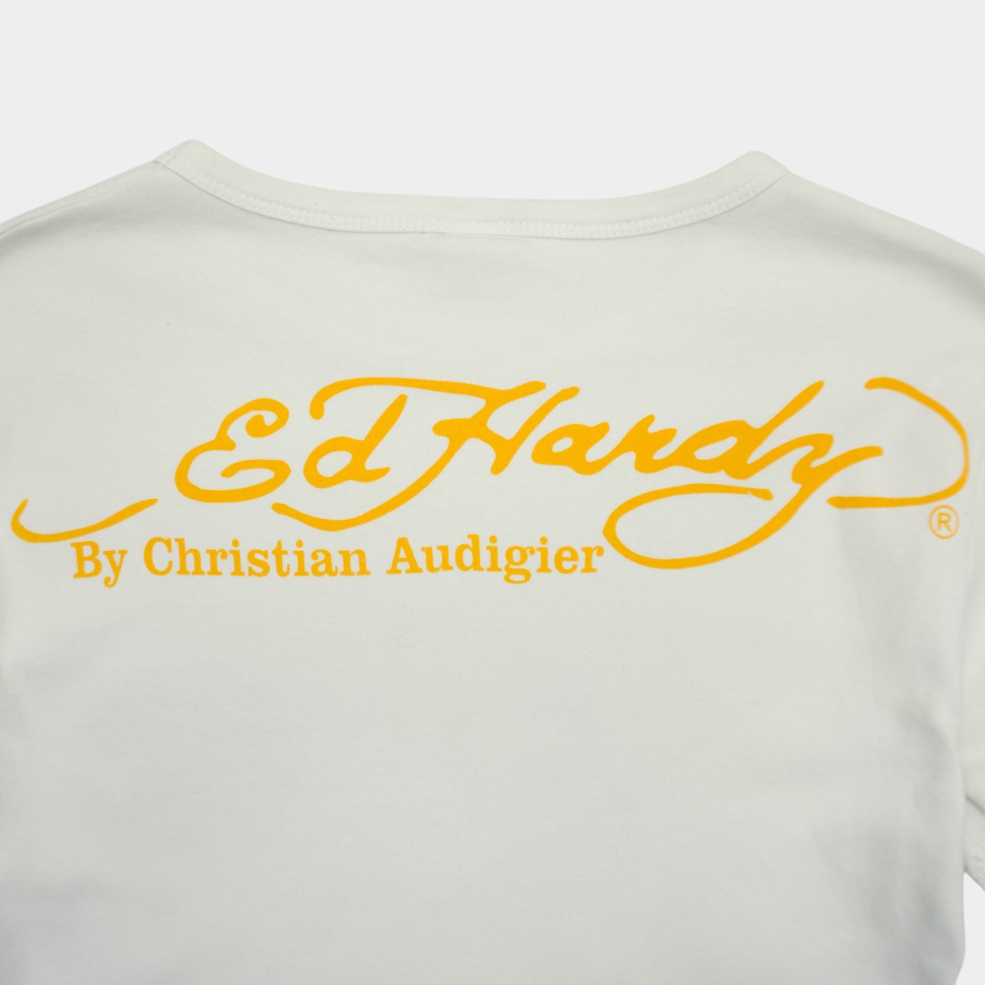 Ed Hardy Vintage Бяла Тениска с Графика