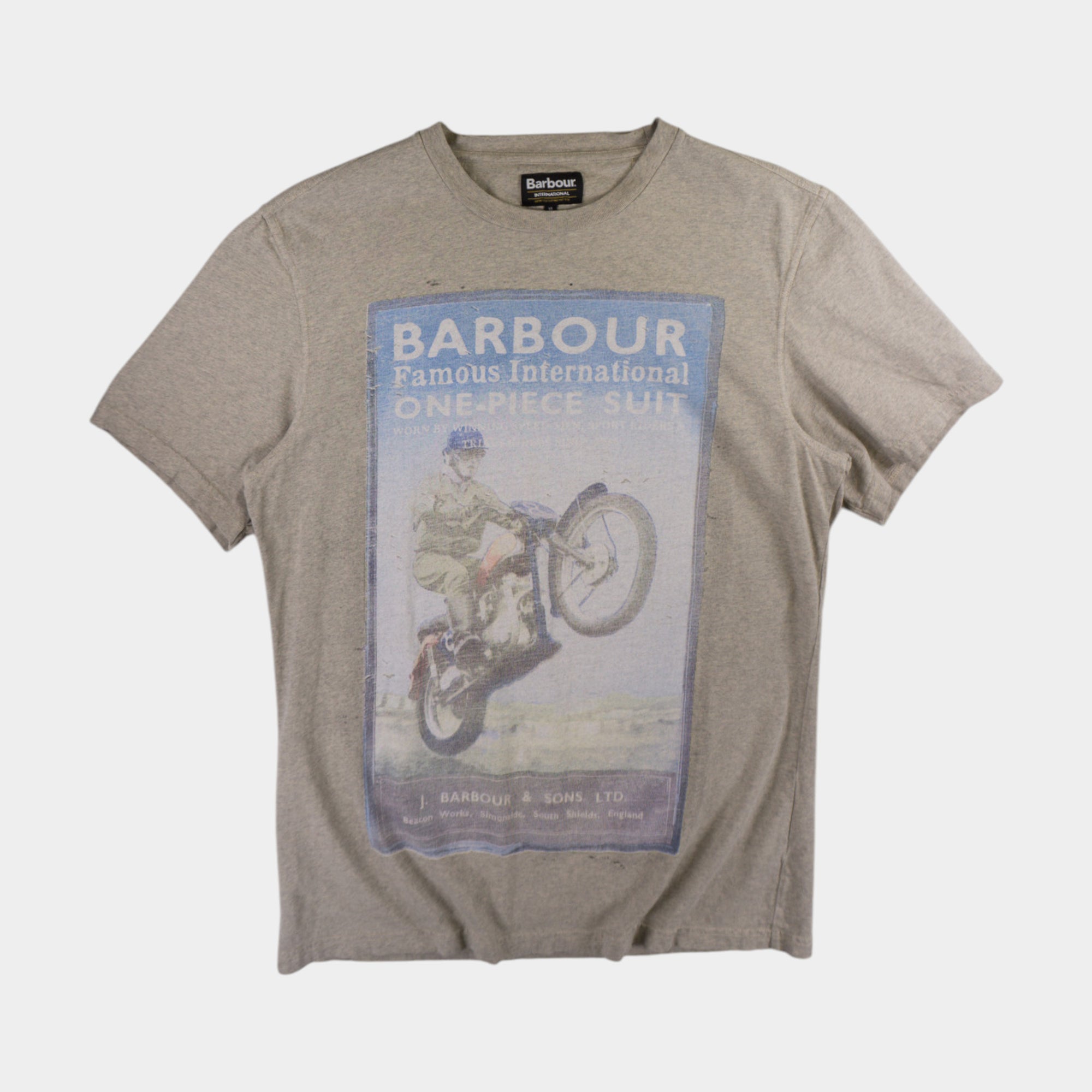 Barbour Сива Тениска с Графика