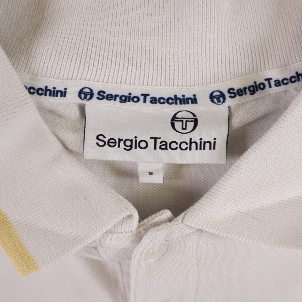 Sergio Tacchini Винтидж 2000-те Бяла Тениска с Яка