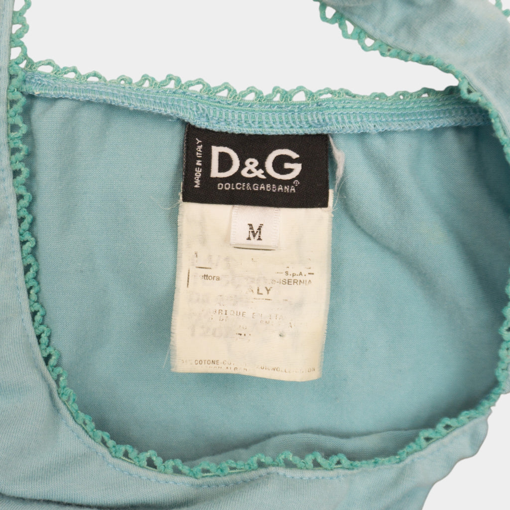 Dolce & Gabbana Y2K Vintage Син Потник
