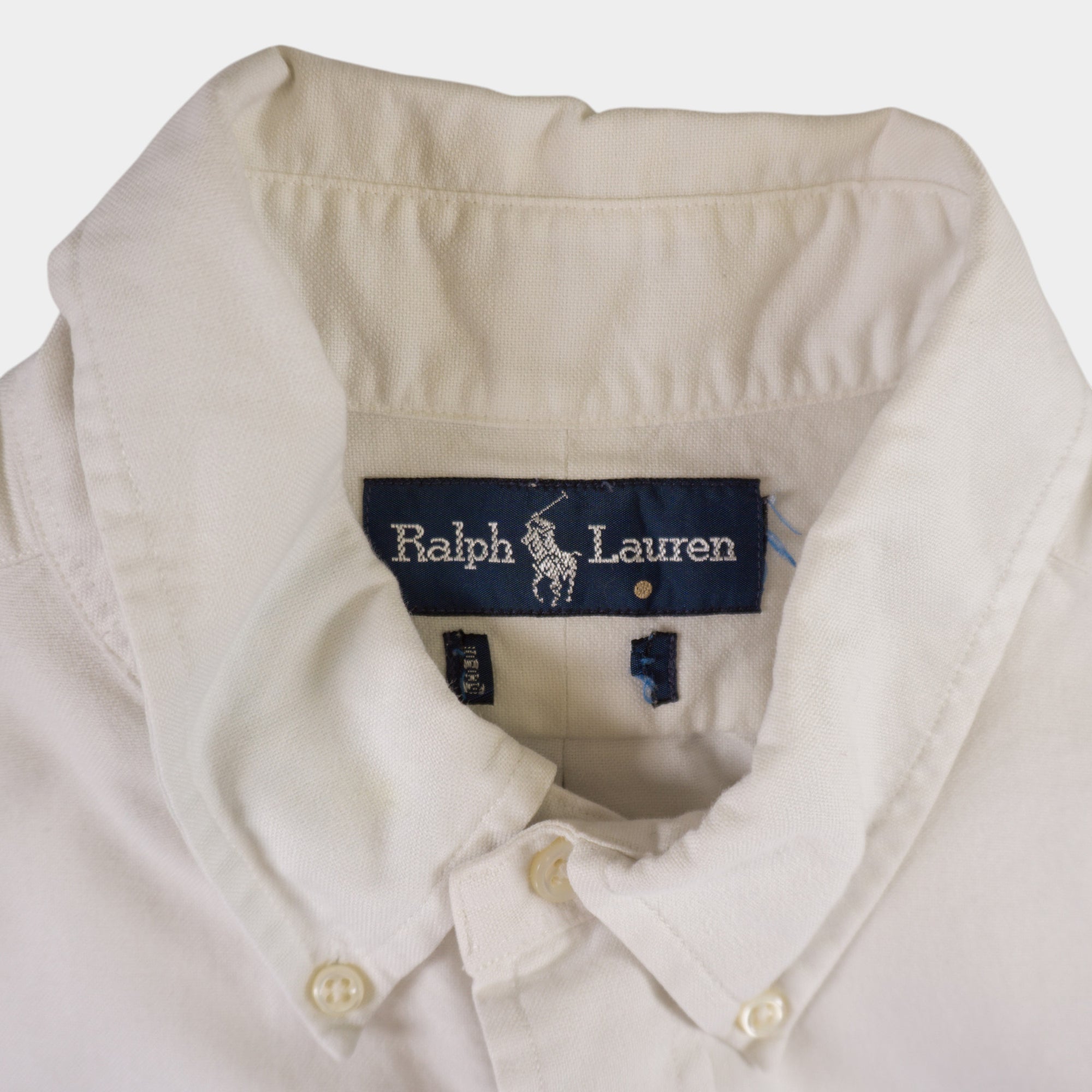 Ralph Lauren Винтидж 90-те Бяла Риза с Къс Ръкав