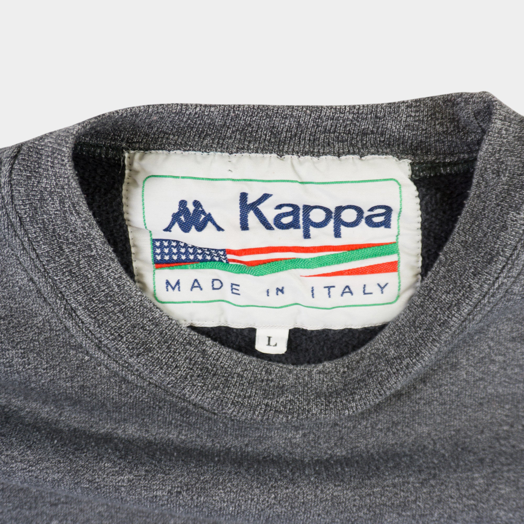 Kappa Винтидж 80-те Сива Тениска с Графика
