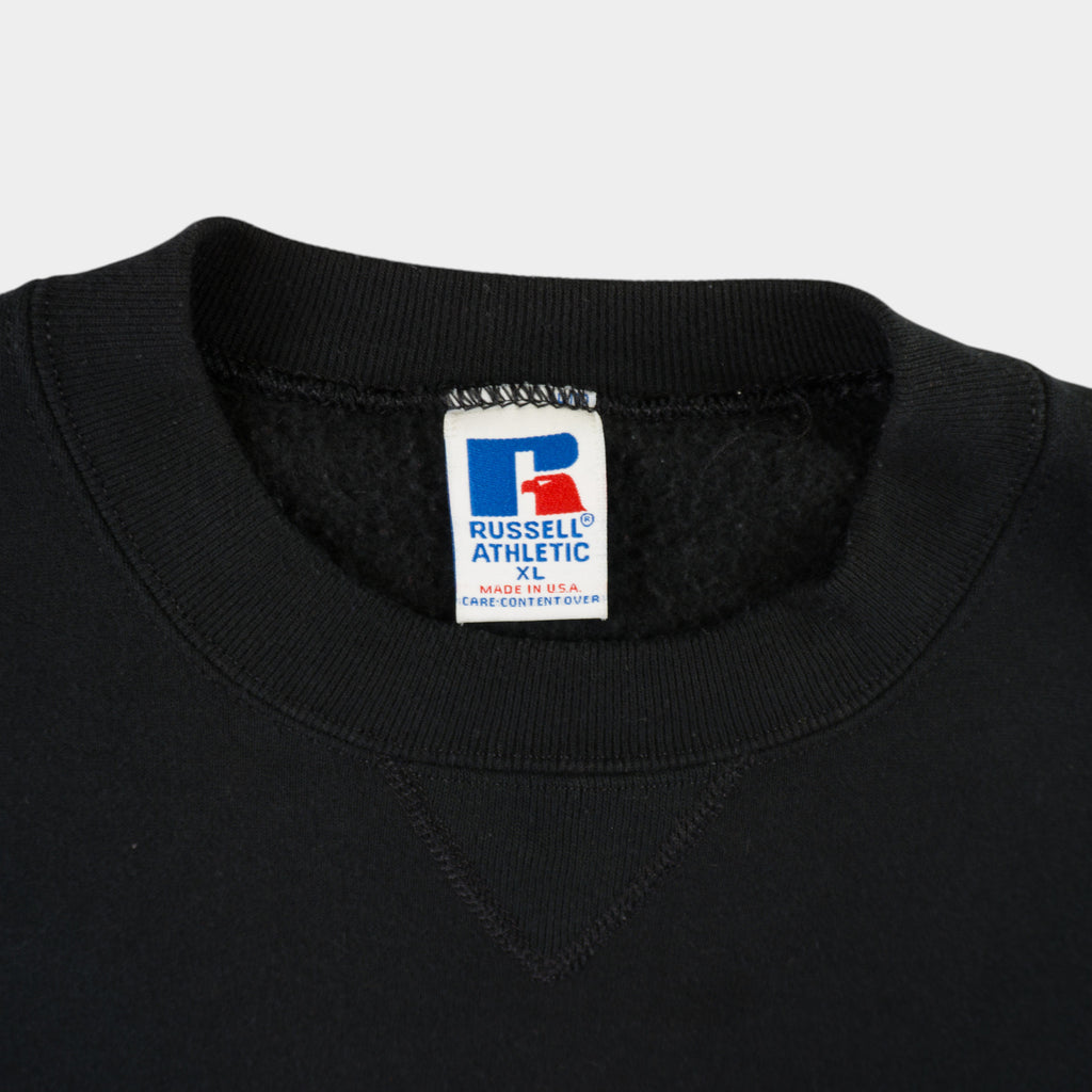 Russell Athletic X NHL Devils Винтидж 90-те Черна Блуза с Графика