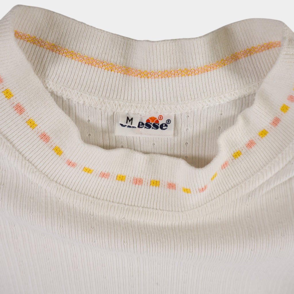 Ellesse Винтидж 80-те Бяла Тениска
