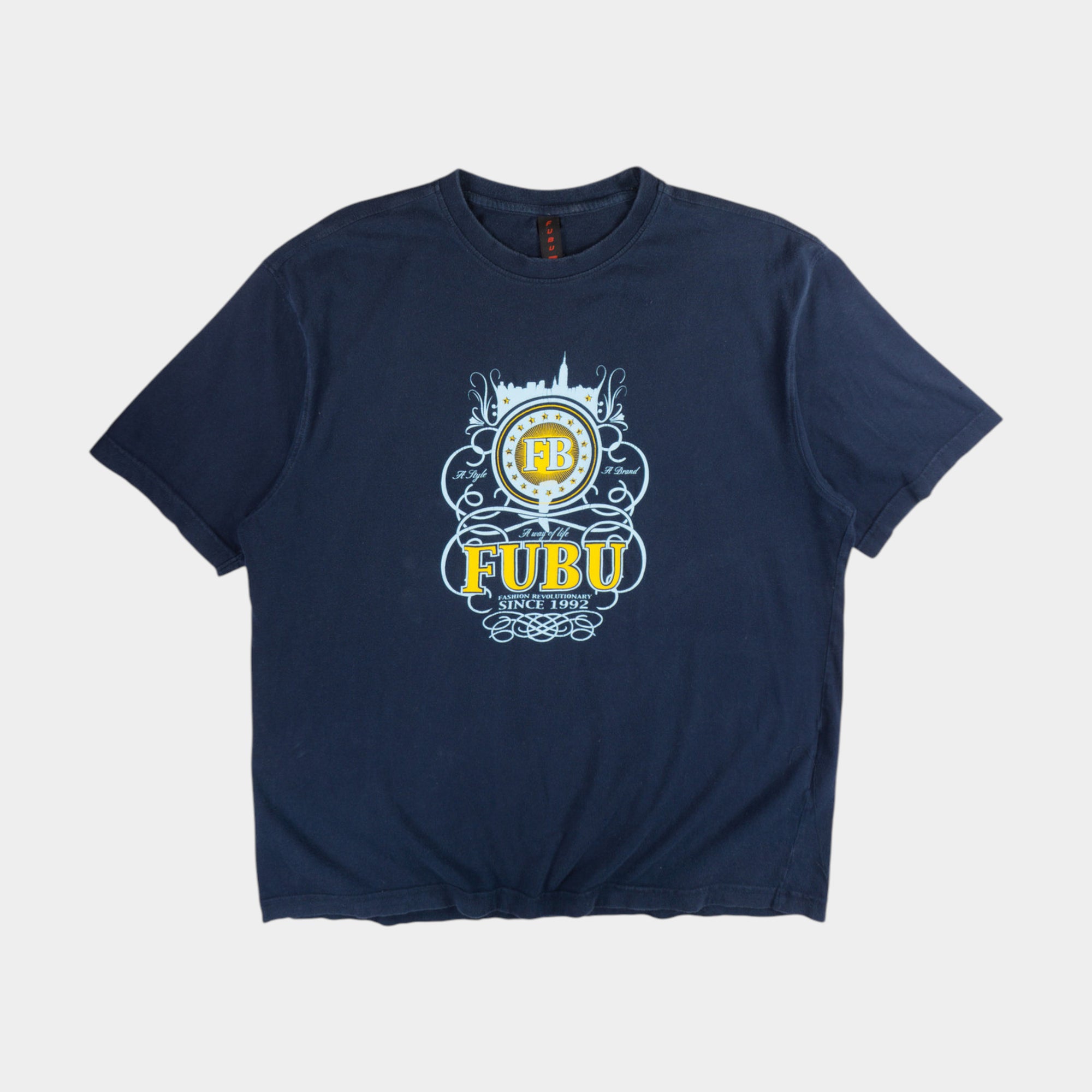 Fubu Винтидж 2000-те Синя Тениска с Графика